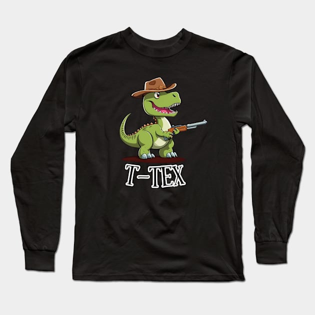 T-Rex Dinosaur Pun Long Sleeve T-Shirt by MordaxFurittus